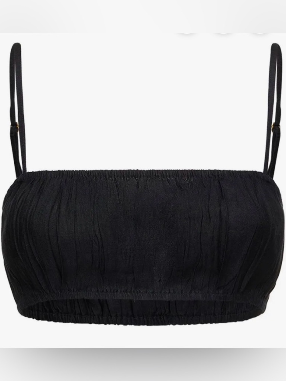 NWT We Wore What Ruched Blk Bandeau